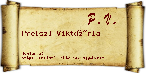 Preiszl Viktória névjegykártya